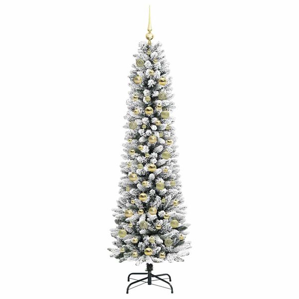 vidaXL &Aacute;rvore de Natal Artificial Branco 180 cm PVC, Metal e Pl&aacute;stico