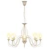 vidaXL Lustre regul&aacute;vel E14 Metal Branco Antigo &Oslash; 78 x 101 cm