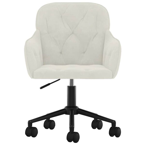 vidaXL Cadeiras de jantar girat&oacute;rias 2 pcs veludo cor creme
