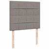 vidaXL Cama boxspring c/ colch&atilde;o 120x190cm tecido castanho-acinzentado