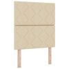 vidaXL Cama Box com colch&atilde;o com cabeceira Creme 80 x 200 cm tecido
