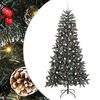 vidaXL &Aacute;rvore de Natal Artificial Verde 240 cm PVC, Pl&aacute;stico e A&ccedil;o