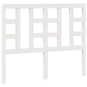vidaXL Cabeceira de cama 126x4x100 cm pinho maci&ccedil;o branco