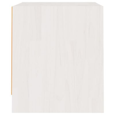 vidaXL Mesa de cabeceira 40x30,5x35,5 cm pinho maciço branco