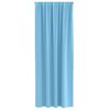 vidaXL Cortinas Blackout com Argolas 2 pcs Azul Claro 260 x 140 cm