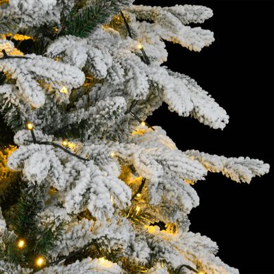 vidaXL Árvore Natal articulada artificial c/ 300 luzes LED/neve 180 cm