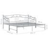 vidaXL Estrutura sofá-cama de puxar 90x200 cm metal cinzento