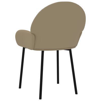 vidaXL Cadeiras de jantar 2 pcs couro artificial cappuccino