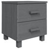 vidaXL Mesa de cabeceira HAMAR 40x35x44,5 cm pinho maci&ccedil;o cinza-escuro