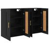 vidaXL Estante de Parede 2 pcs Carvalho Preto 69,5 x 34 x 90 cm