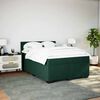 vidaXL Cama com molas/colch&atilde;o 140x200 cm veludo verde-escuro