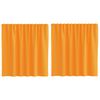 vidaXL Cortinas de voile com la&ccedil;os 2 pcs laranja 140x140 cm