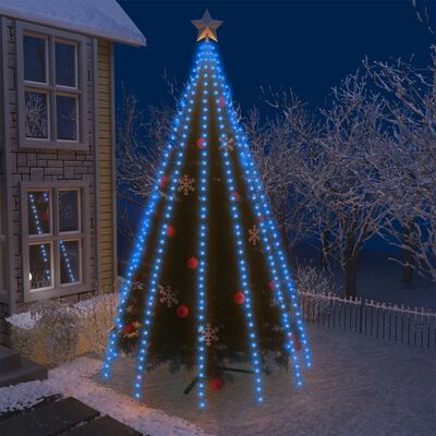 vidaXL Iluminação para árvores 500 luzes LED int./ext. 500 cm azul