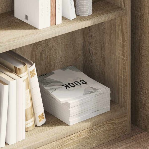 vidaXL Estante 80x24x75 cm contraplacado carvalho sonoma