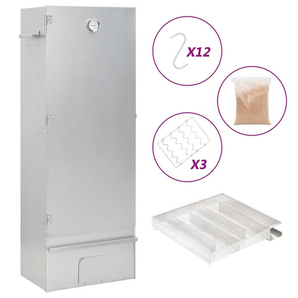 vidaXL Defumador p/ churrasqueira c/ gerador fumo frio a&ccedil;o galvanizado