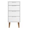 vidaXL Arm&aacute;rio de gavetas MOLDE 40x35x82 cm pinho maci&ccedil;o branco
