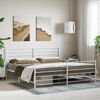 vidaXL Estrutura de cama com cabeceira e p&eacute;s 180x200 cm metal branco