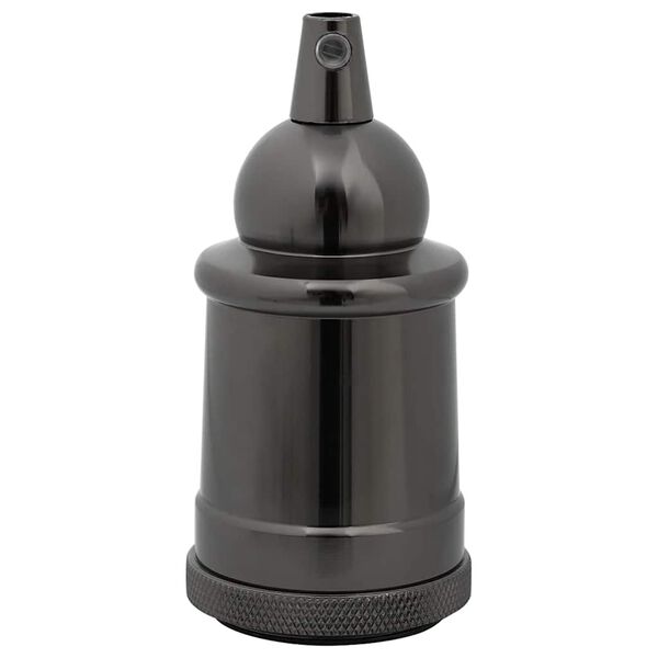 vidaXL Casquilhos de l&acirc;mpadas 2 pcs Preto brilhante E27