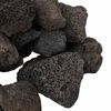 vidaXL Pedras vulcânicas 10 kg 5-8 cm preto