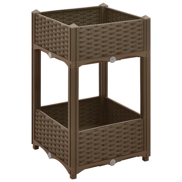 vidaXL Canteiro elevado 40x40x71 cm polipropileno
