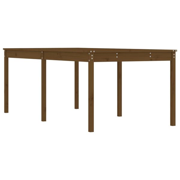vidaXL Mesa de jardim 203,5x100x76 cm pinho maci&ccedil;o castanho-mel