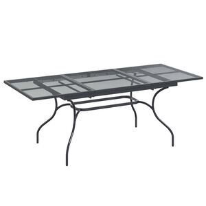 vidaXL Mesa de Jantar de Malha Extens&iacute;vel Antracite 212 x 90 x 76 cm