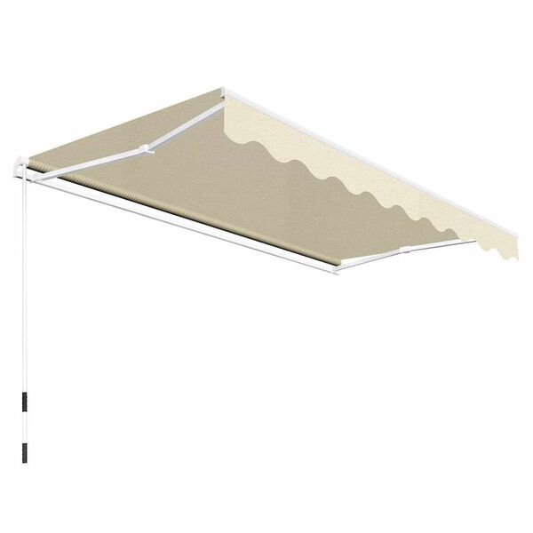 vidaXL Toldo dobr&aacute;vel manual 300 cm creme