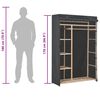 vidaXL Roupeiro 110x40x170 cm tecido cinzento