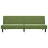 vidaXL Sof&aacute;-cama de 2 lugares com apoio de p&eacute;s veludo verde-claro