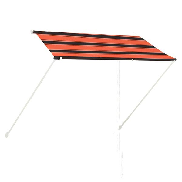 vidaXL Toldo retr&aacute;til 250x150 cm laranja e castanho