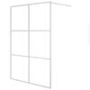 vidaXL Divis&oacute;ria de chuveiro 140x195cm vidro transparente ESG prateado