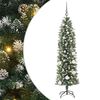 vidaXL &Aacute;rvore Slim de Natal Artificial Verde e Branco 150 cm