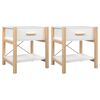 vidaXL Mesas de cabeceira 2 pcs 42x38x45cm derivados de madeira branco