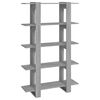 vidaXL Estante/divis&oacute;ria 100x30x160 cm cor sonoma cinza