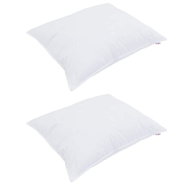 vidaXL Duvet com Travesseiros com travesseiro 3 pcs Branco Microfibra
