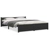 vidaXL Estrutura de cama 140x190 cm madeira maci&ccedil;a preto