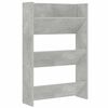 vidaXL Sapateira de parede 60x18x90 cm contraplacado cinzento cimento