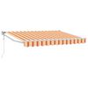 vidaXL Toldo Retr&aacute;til El&eacute;trico Amarelo, Laranja e Branco 3,5 x 2 m