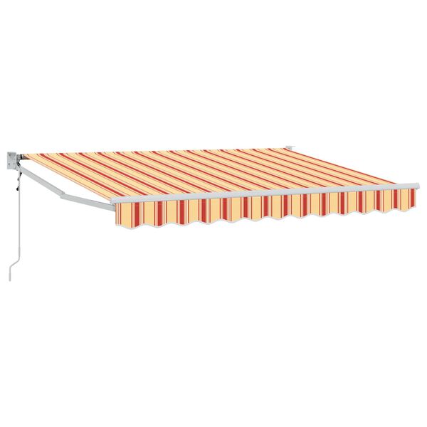 vidaXL Toldo Retr&aacute;til El&eacute;trico Amarelo, Laranja e Branco 3,5 x 2 m