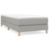 vidaXL Cama com molas/colch&atilde;o 90x200 cm tecido cinza-claro