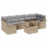 vidaXL Conjunto de Sofá de Jardim 8 pcs Bege Rattan Sintético