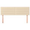 vidaXL Cabeceiras creme 144x5x78/88 cm tecido