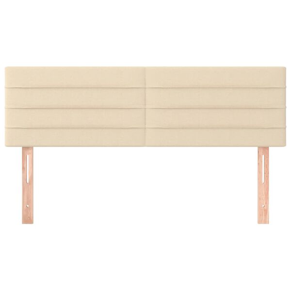 vidaXL Cabeceiras creme 144x5x78/88 cm tecido
