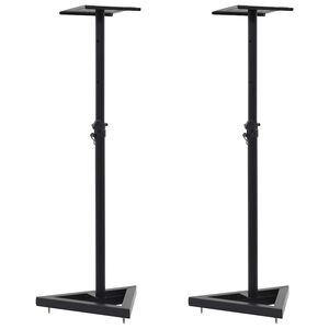 vidaXL Suportes de colunas monitores de est&uacute;dio 2 pcs a&ccedil;o preto
