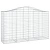 vidaXL Cestos gabi&atilde;o arqueados 13pcs 200x50x120/140 ferro galvanizado