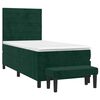 vidaXL Cama com molas/colch&atilde;o 100x200 cm veludo verde-escuro