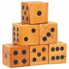 vidaXL Jogo de dados gigantes para quintal 6 pcs pinho maci&ccedil;o