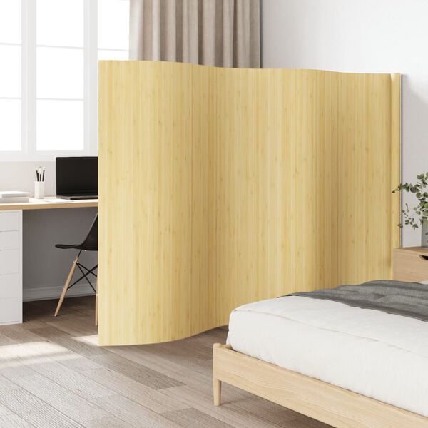 vidaXL Divis&oacute;ria largura 400 cm altura 165 cm bambu cor natural clara