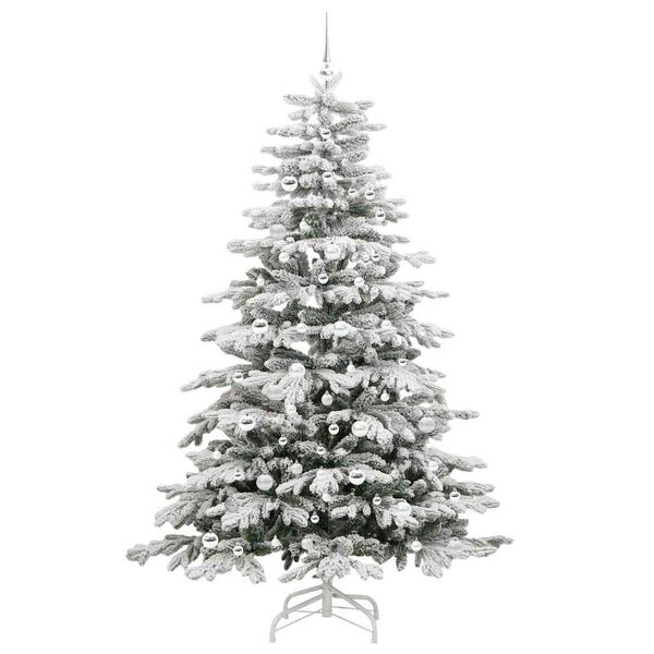 vidaXL &Aacute;rvore de Natal Articulada Artificial Branco 210 cm PE e PVC