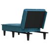 vidaXL Chaise longue veludo azul